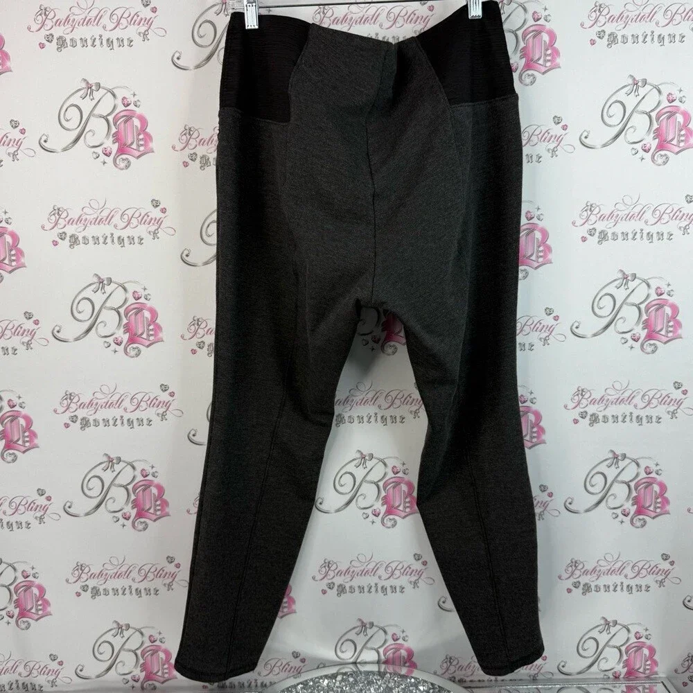 Jessica Simpson pants zipper detail black Gray Pants stretchy comfy